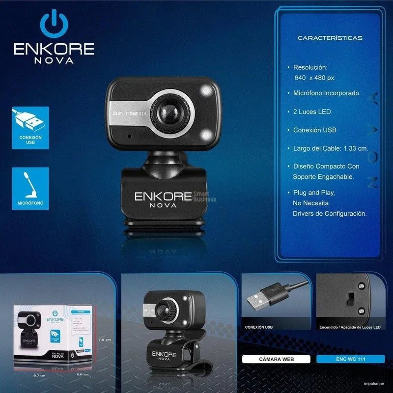 Camara Web Nova Enc Wc111 640X480 Enkore - SMART BUSINESS