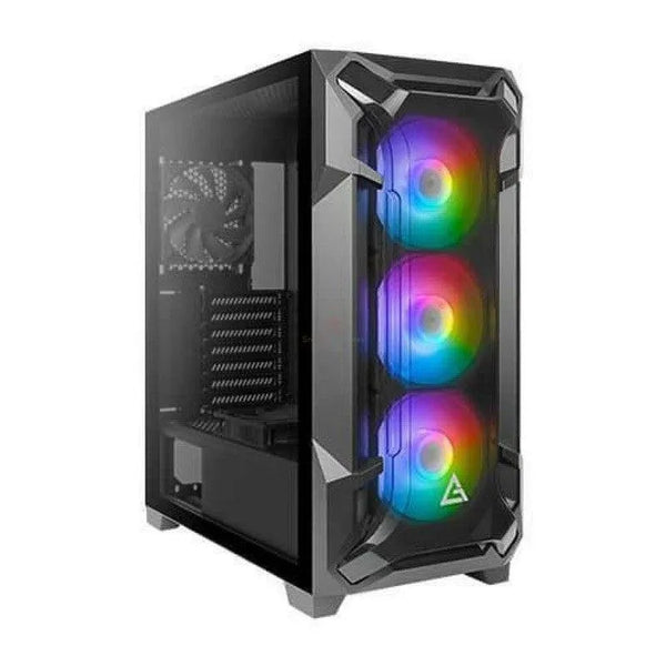 GABINETE ANTEC DF600 FLUX CON VENTANA MIDI-TOWER, ATX/MINI-ITX/MICRO-ATX, USB 3.0, SIN FUENTE, 5 VENTILADORES INSTALADOS, NEGRO - SMART BUSINESS