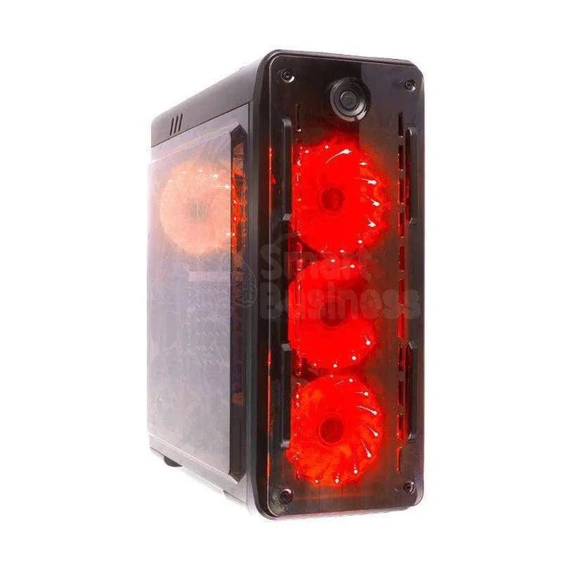 Case Gamer Gamemax Starlight Rojo Mid Tower Con Fuente 550W - SMART BUSINESS