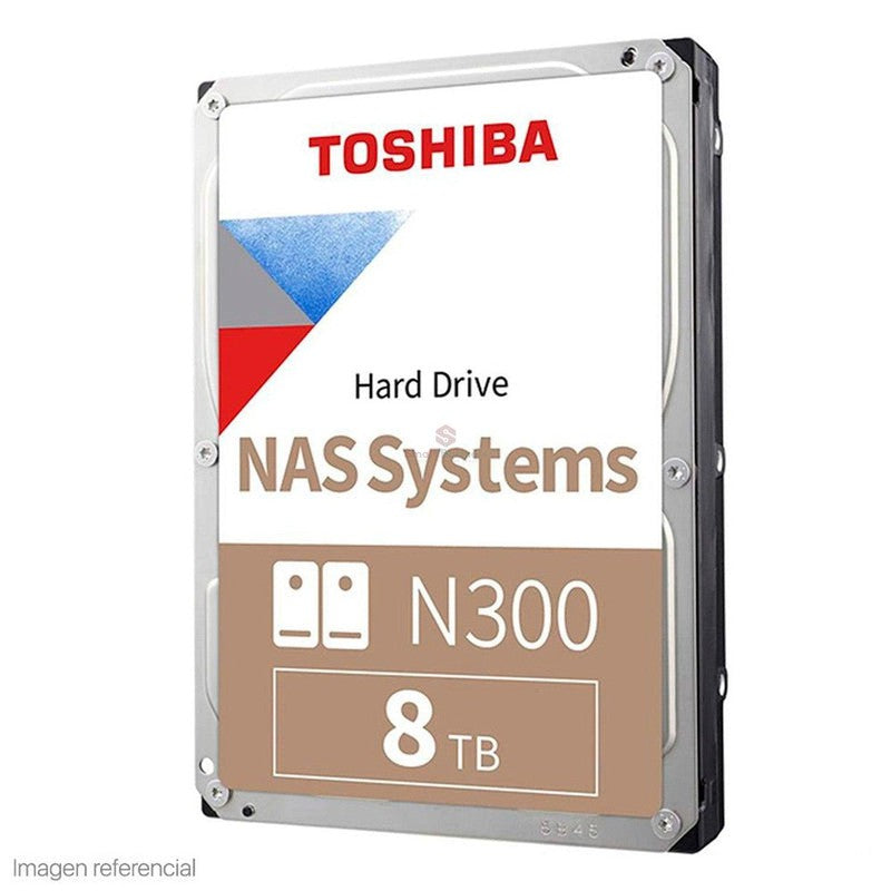 DISCO DURO TOSHIBA N300, 8TB NAS, SATA 6.0GB/S, 7200RPM, 256MB CACHE, 3.5