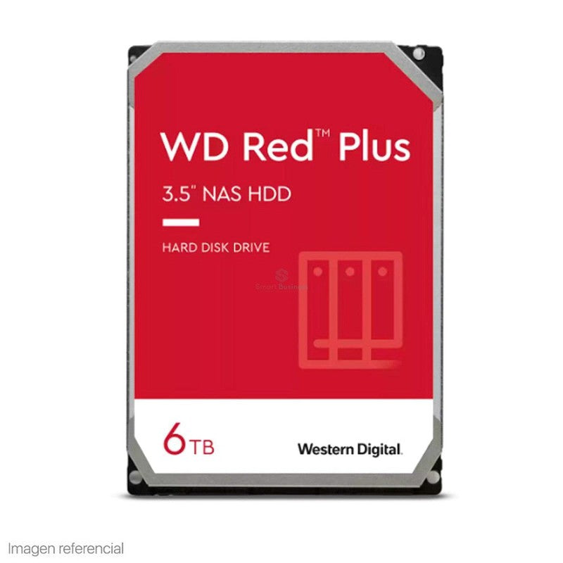 WD60EFPX, DISCO DURO WESTERN DIGITAL RED PLUS WD60EFPX, 6TB, SATA, 5400RPM, 3.5
