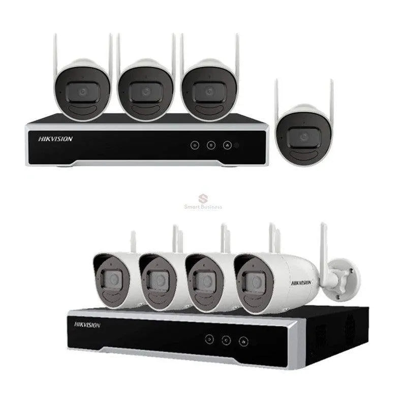 Hikvision Kit De Vigilancia Nk42W0H-1T(Wd)(D) De 4 Cámaras Ip Bullet Y 4 Canales, Con Grabadora - SMART BUSINESS