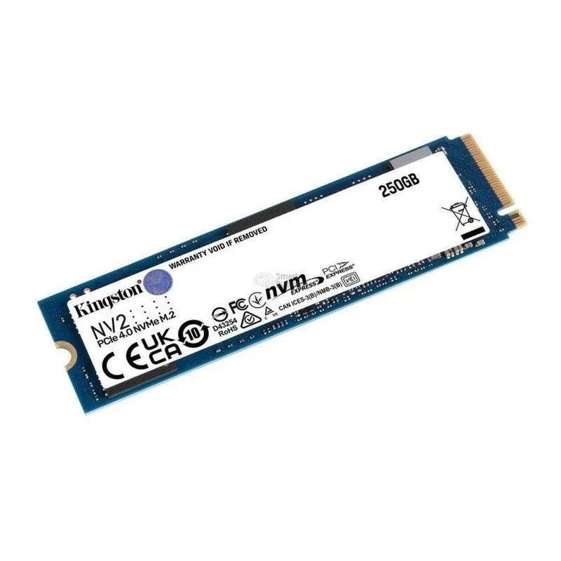 Disco Solido Ssd M.2 Pcie Kingston 250Gb Nv2, 2280, Gen4, Nvme, Unidad Interna De Estado Solido, Para Pc, Laptop, Lectura 3000Mb/S (Snv2S/250G) - SMART BUSINESS