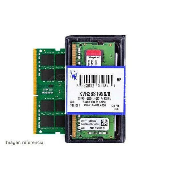 Kingston Módulo Ram Kingston Valueram Para Portátil, Workstation, Mini Pc - 8Gb - Ddr4-2666/Pc4-21333 Ddr4 Sdram - 2666Mhz - Cl19 - 1.20V - Al Por Menor - No-Ecc - Sin Búfer - 260-Pin - Sodimm - SMART BUSINESS