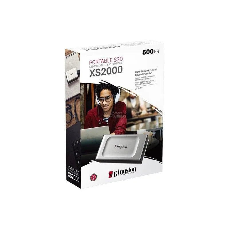Unidad En Estado Sólido Externa Kingston Xs2000, 500Gb, Usb 3.2 Gen 2X2 Tipo-C - SMART BUSINESS