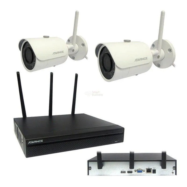 Kit Cámaras Ip Wireless Advance Camws22, 2 Cámaras, Nvr Con Disco De 1Tb, Dia/Noche. - SMART BUSINESS