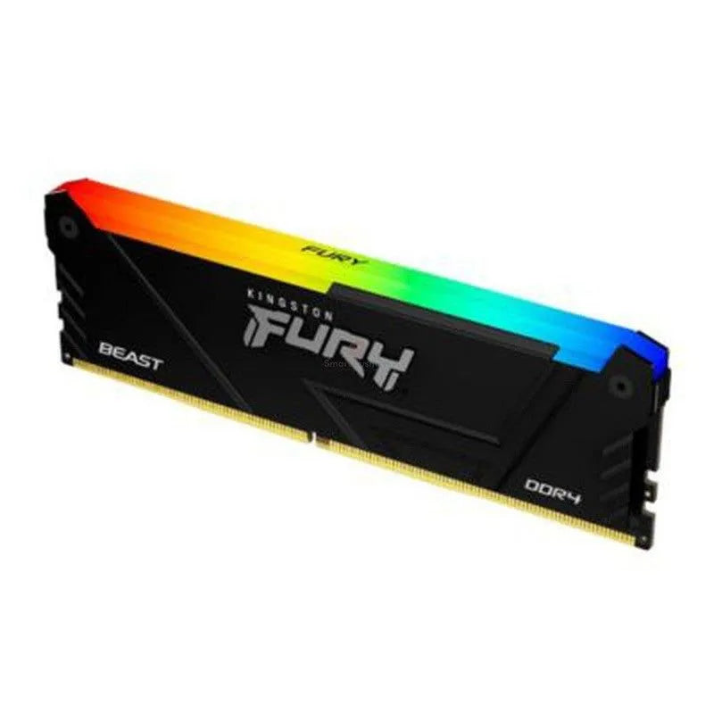 MEMORIA KINGSTON FURY BEAST RGB BLACK, 16GB DDR4 3200 MHZ, PC4-25600, CL16, 1.35V. - SMART BUSINESS