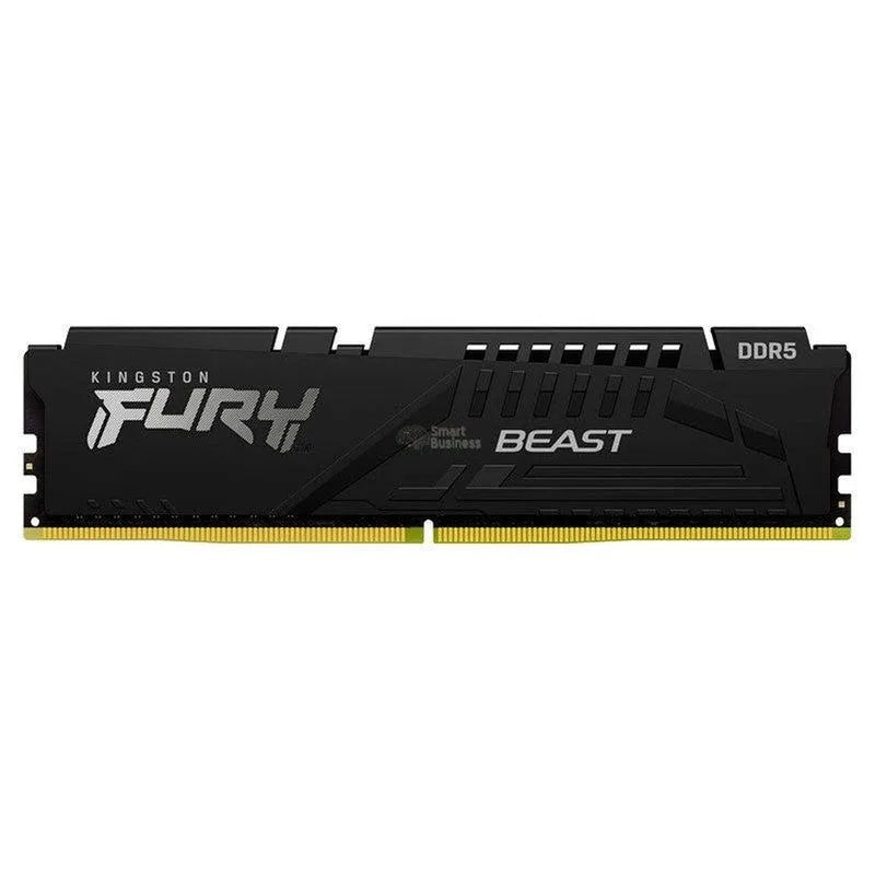 Memoria Ram Kingston Ddr5 16Gb, Frecuencia 5200 Mhz, Fury Beast Negro, Para Pc De Escritorio (Kf552C40Bb-16) - SMART BUSINESS