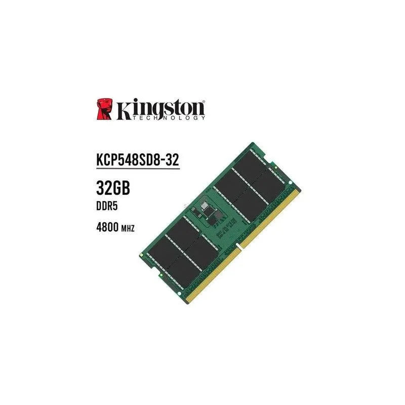 Memoria Sodimm Kingston Ddr5 32Gb, Kcp, Frecuencia 4800 Mhz, Para Laptop, Color Verde (Kcp548Sd8-32) - SMART BUSINESS