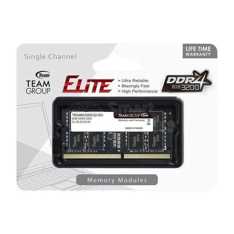 Memoria Teamgroup Elite, 8Gb, Ddr4, So-Dimm, 3200Mhz, 1.2V, Cl 22-22-22-52 - SMART BUSINESS