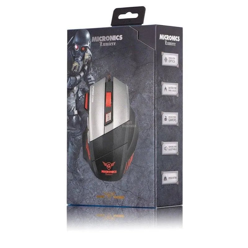 Mouse Gamer Lumiere Mic M811 Usb 4Leds 7B 3200Dpi - SMART BUSINESS