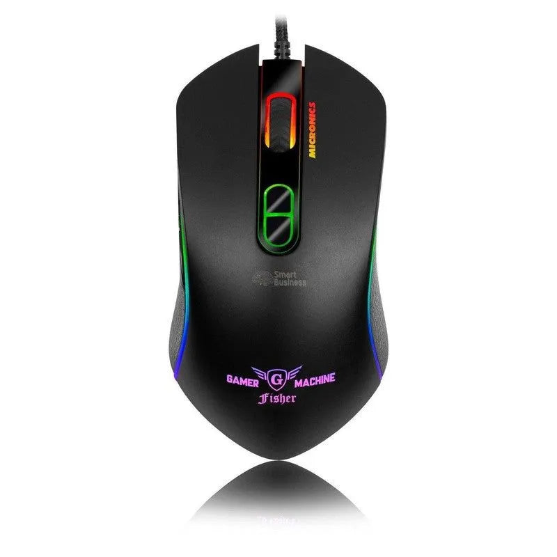 Mouse Gamer Fisher Mic M810 Usb Rgb 7B 4200Dpi - SMART BUSINESS