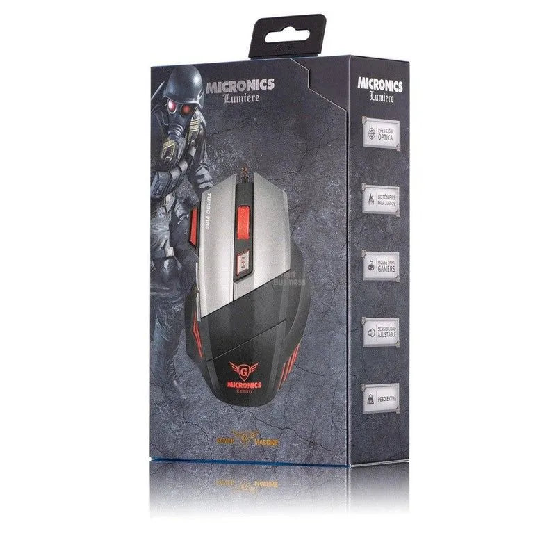 Mouse Gamer Lumiere Mic M811 Usb 4Leds 7B 3200Dpi - SMART BUSINESS