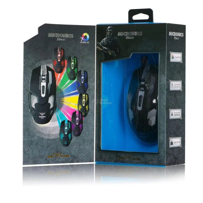 Mouse Gamer Xforce Mic M837 Usb 7Leds 6B 3200Dpi - SMART BUSINESS