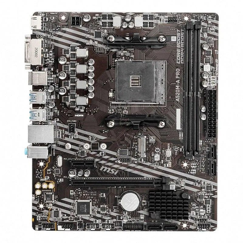 Placa Base MSI A520M-A Pro AM4, DDR4 Hasta 64GB, Velocidad de Bus 4600 MHz - SMART BUSINESS