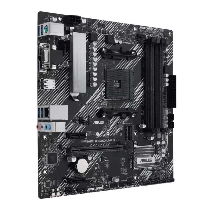 Placa Base ASUS Micro ATX PRIME A520M-A II CSM, Socket AM4, Chipset AMD A520, HDMI, Soporte DDR4 128GB para Procesadores AMD Ryzen - SMART BUSINESS