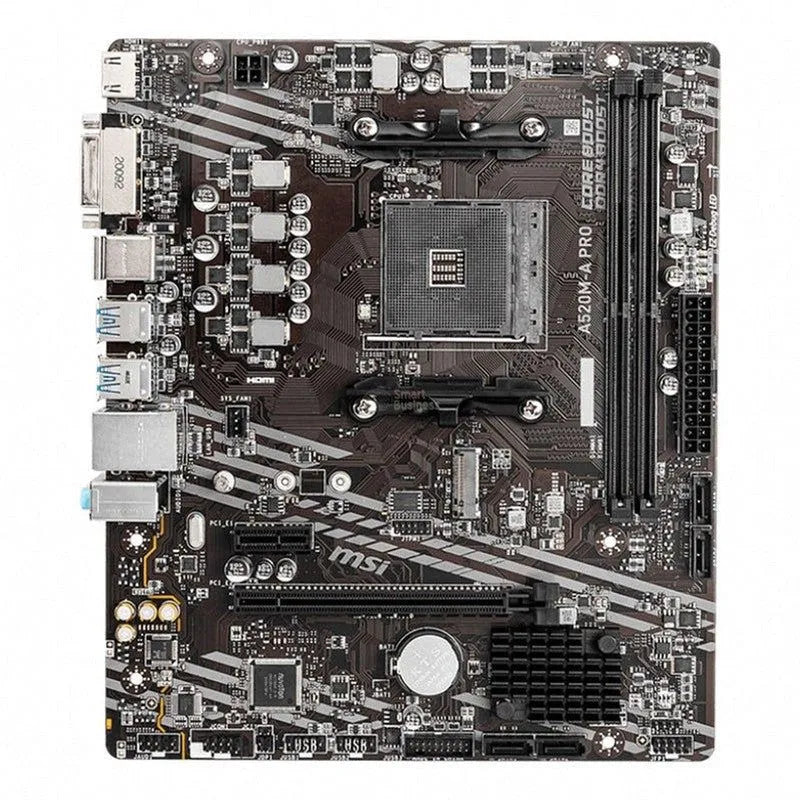 Placa Base MSI A520M-A Pro AM4, DDR4 Hasta 64GB, Velocidad de Bus 4600 MHz - SMART BUSINESS