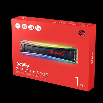 SSD XPG S40G RGB 1TB M.2 PCIE NVME 1.3 AS40G-1TT-C