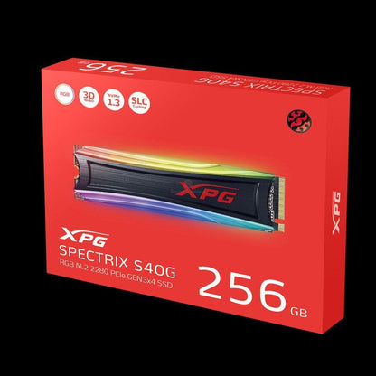 SSD XPG S40G RGB 256GB M.2 PCIE NVME 1.3 AS40G-256GT-C