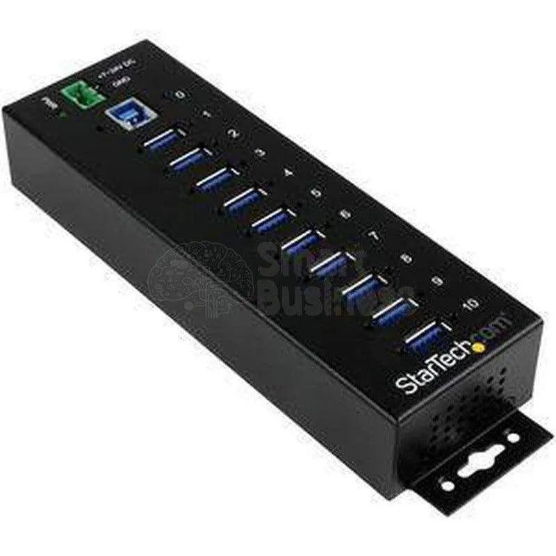 Startech Concentrador Industrial Usb 3.0 De 10 Puertos - Con Proteccion De Descargas - SMART BUSINESS