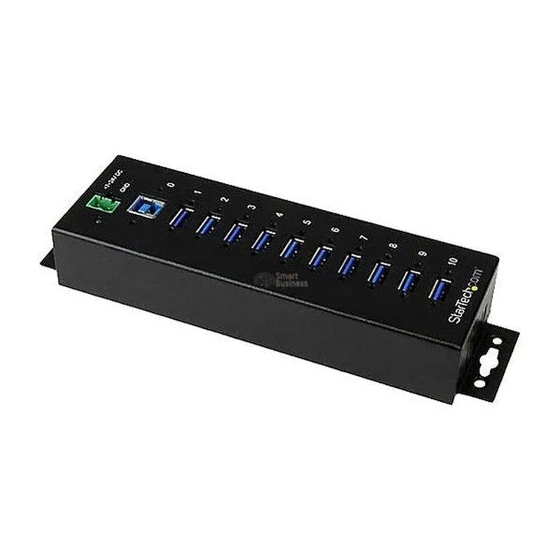 Startech Concentrador Industrial Usb 3.0 De 10 Puertos - Con Proteccion De Descargas - SMART BUSINESS
