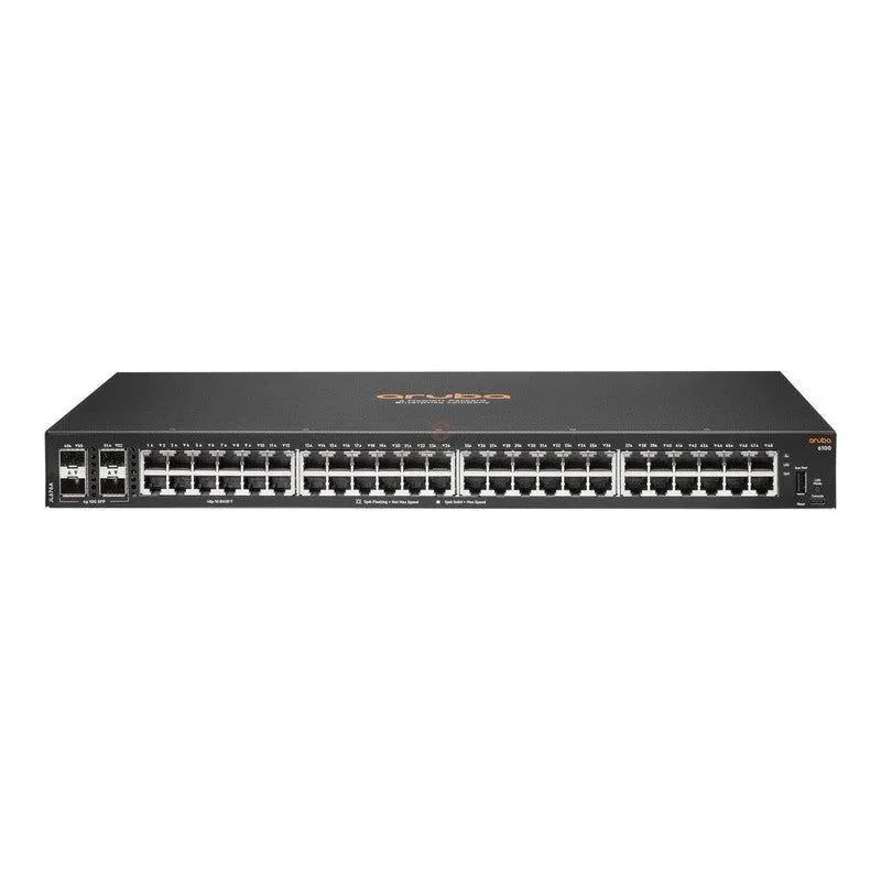 SWITCH ARUBA GIGABIT ETHERNET 6100 48G, 48 PUERTOS 10/100/1000 + 4 PUERTOS SFP+, 176GBIT/S, 8192 ENTRADAS - ADMINISTRABLE - SMART BUSINESS