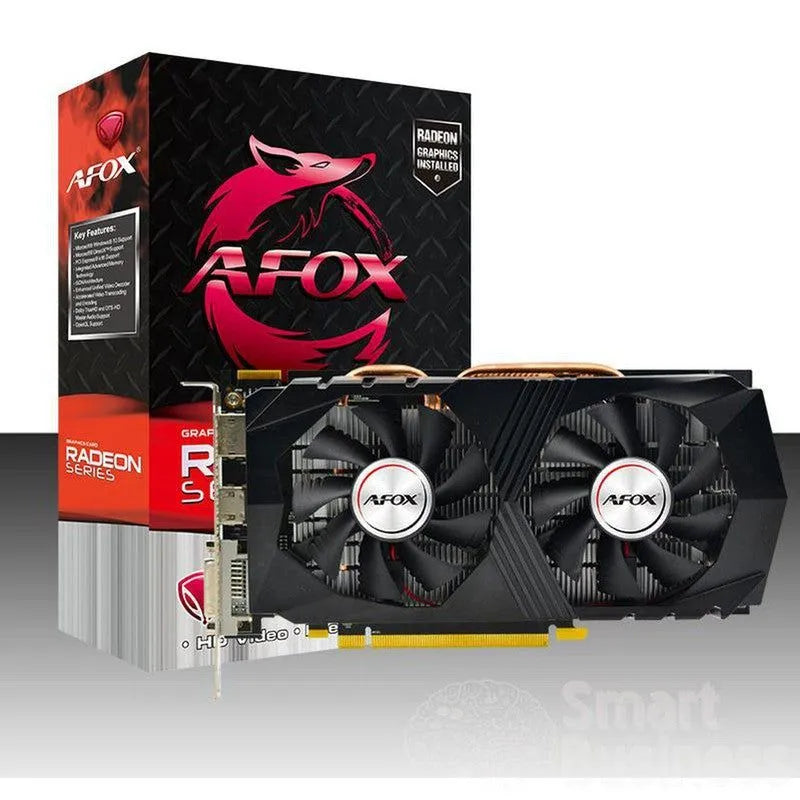 Tarjeta Gráfica Afox Radeon R9 370 4GB GDDR5, PCIe 3.0, Doble Ventilador, DP, HDMI, DL-DVI-D - SMART BUSINESS