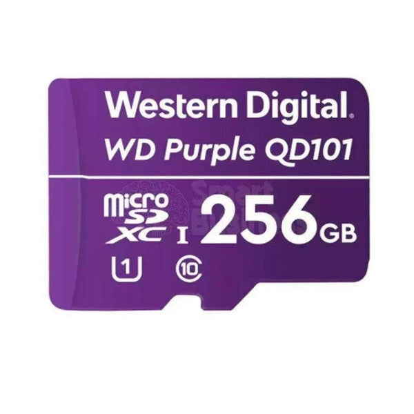 MEMORIA FLASH WD PURPLE 256GB SC QD101 MICROSD, IDEAL PARA CAMARAS DE VIDEOVIGILANCIA. - SMART BUSINESS